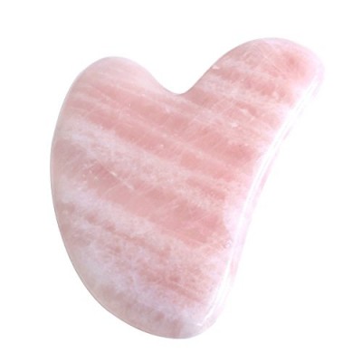 Mассажер ГУАША для лица (кварц розовый) Massager GUASHA rose quartz