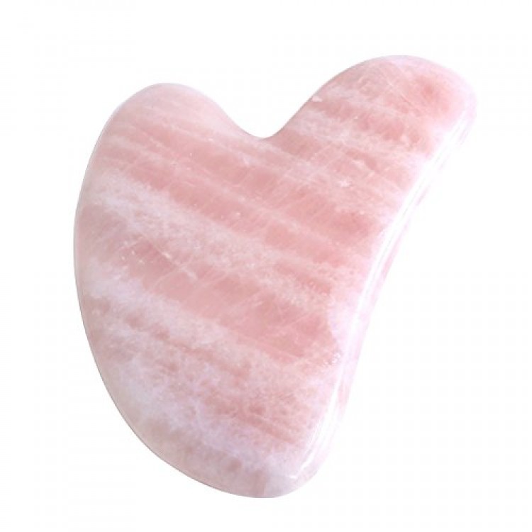 Mассажер ГУАША для лица (кварц розовый) Massager GUASHA rose quartz 8806358518394