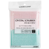 Скруббер для мытья посуды набор (13,5 х 8 х 2) Sungbo Cleamy CRYSTAL SCRUBBER 2шт