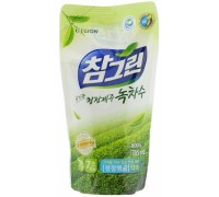 Средство для мытья посуды, овощей и фруктов CJ LION Chamgreen Зеленый чай, 765мл, мягкая упаковка