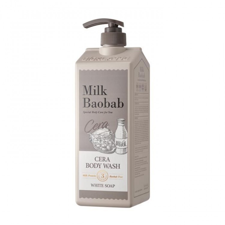 Гель для душа MilkBaobab Cera Body Wash White Soap 1200мл 8802667004023