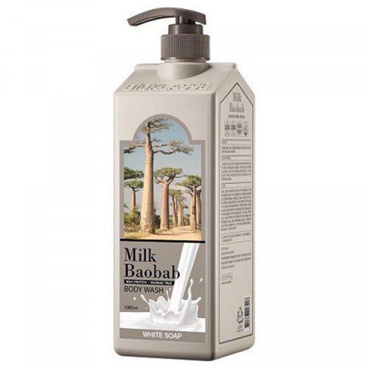 Гель для душа MilkBaobab Original Body Wash White Soap 1000мл 8802667003408