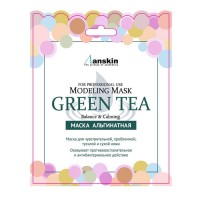 Маска альгинатная с экстрактом зеленого чая успокаивающая Anskin Original Green Tea Modeling Refill 25гр