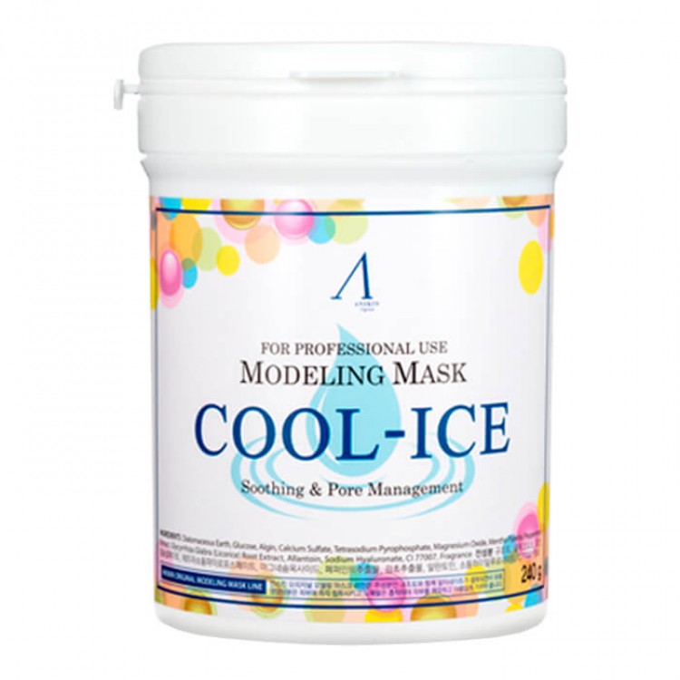 Маска альгинатная с охлаждаюшим, успокаивающим эффектом Anskin Original Cool-Ice Modeling Mask container 240гр купить