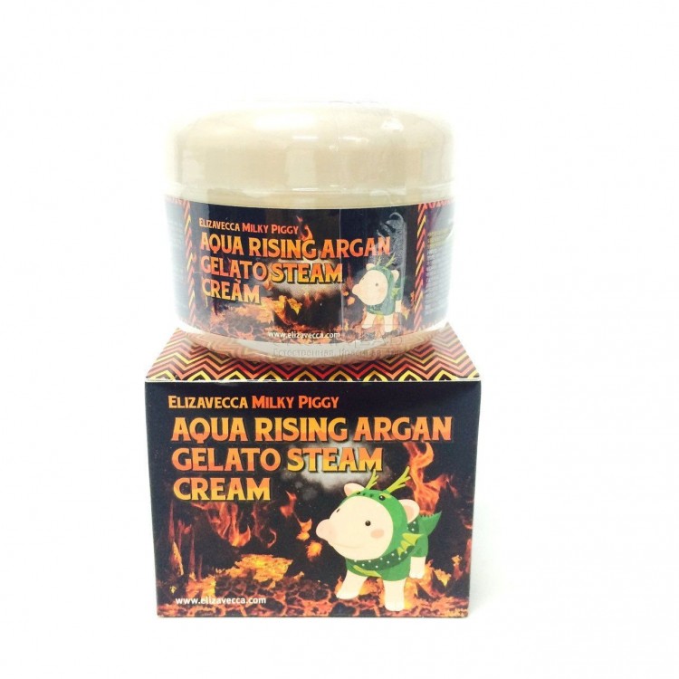 Паровой крем с аргановым маслом Elizavecca Aqua Rising Argan Gelato Steam Cream 100 мл купить
