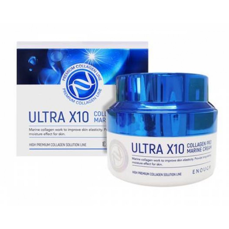 Крем коллагеновый для лица ENOUGH Ultra X10 Collagen Pro Marine Cream 50мл 8809438484947