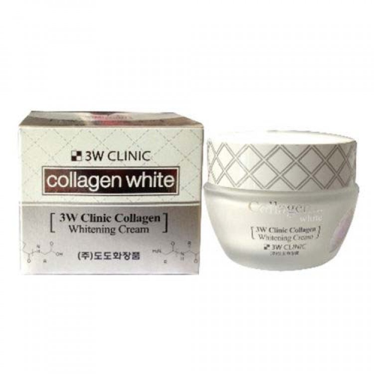 Осветляющий крем для лица с коллагеном 3W Clinic Collagen Whitening Cream 60 мл купить