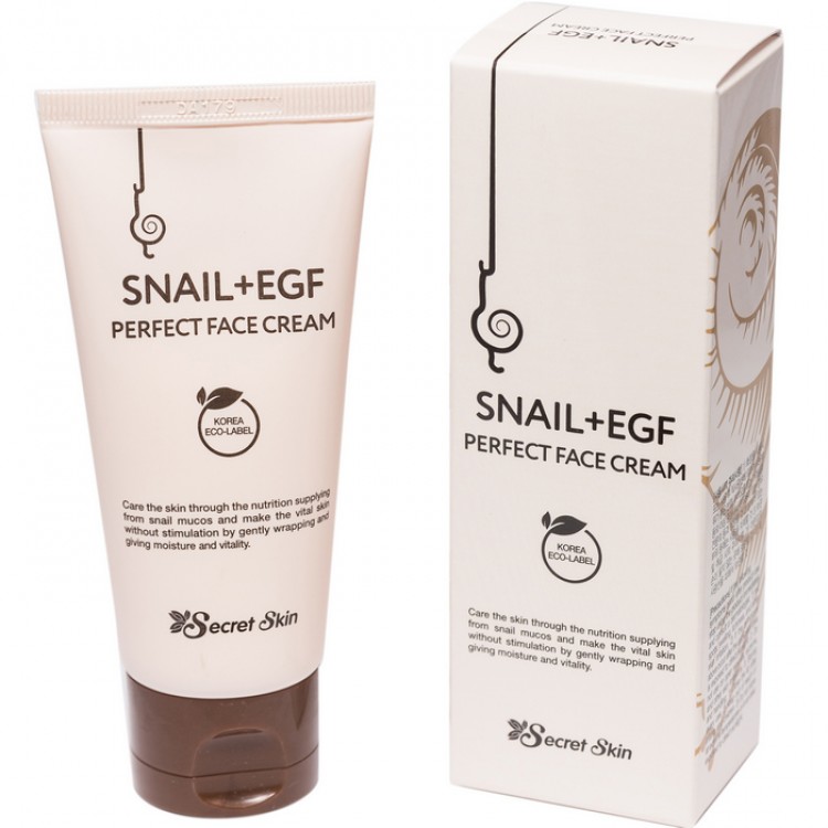 Крем для лица с экстрактом улитки Snail+EGF Perfect Face Cream 50гр 8809540514488