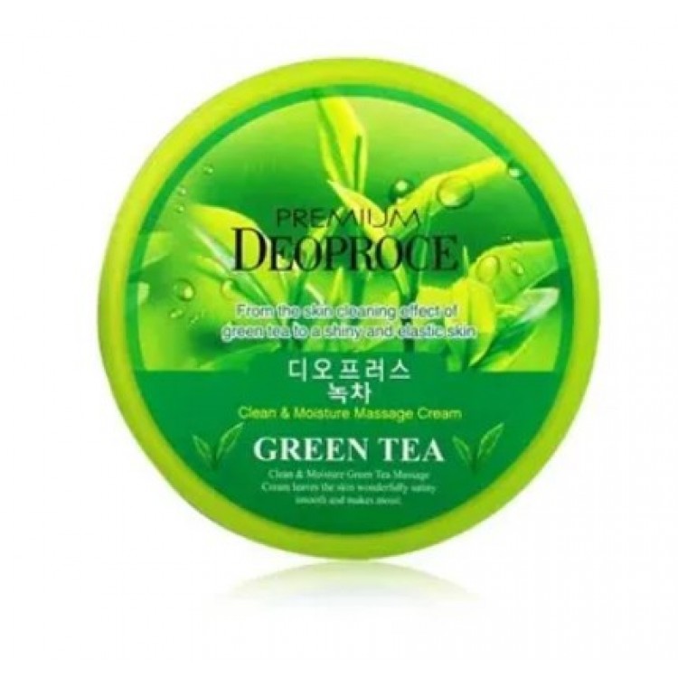 Крем массажный DEOPROCE CLEAN & MOISTURE GREEN TEA MASSAGE CREAM 300гр 8809240763025