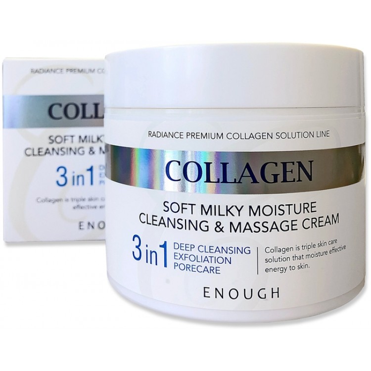 Крем массажный ENOUGH Collagen 3in1 Cleansing & Massage Cream 300г 8809351957955