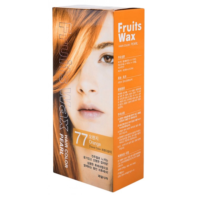 Гель для волос (Краска на фруктовой основе) WELCOS Fruits Wax Pearl Hair Color #77 60мл*60гр 8809061887399