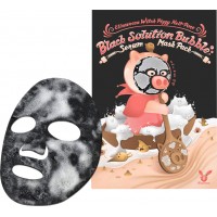Маска для лица кислородная Elizavecca Witch Piggy Hell Pore black solution bubble serum mask pack 28гр