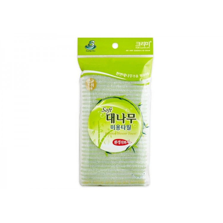 Мочалка для душа Sungbo Cleamy (28х100) Bamboo Shower Towel 1шт 8802569101523
