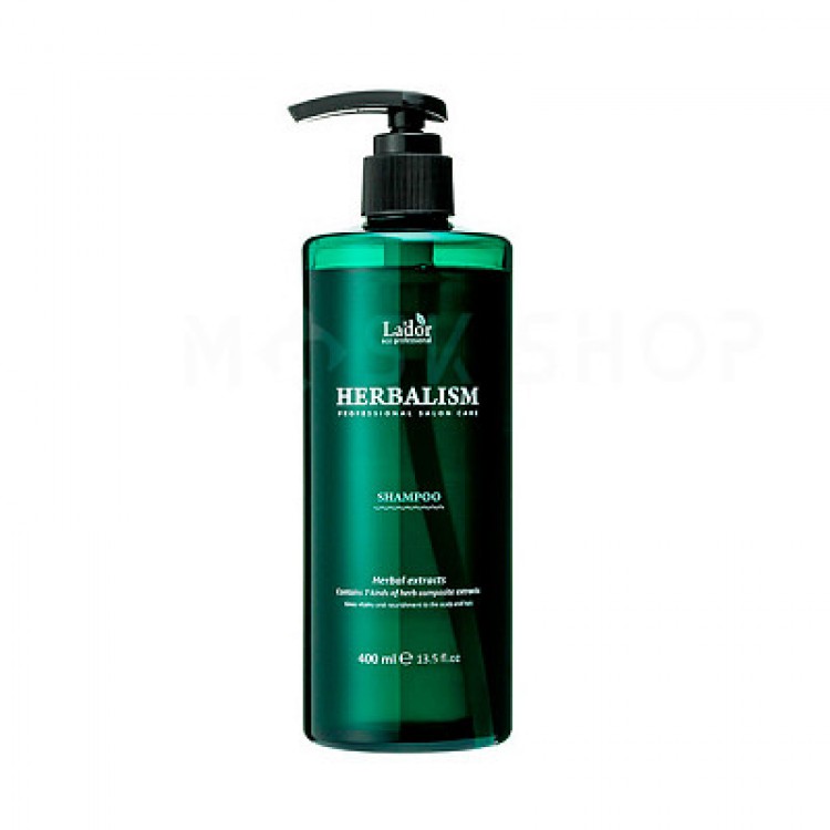 Успокаивающий шампунь с травяными экстрактами против выпадения волос Lador Herbalism Shampoo 400мл купить
