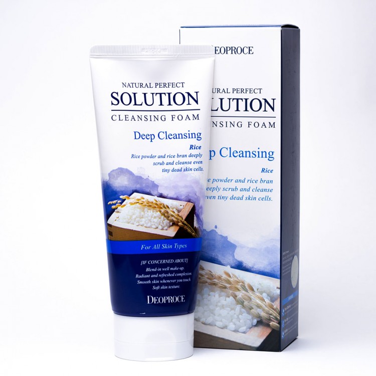 Пенка DEOPROCE NATURAL PERFECT SOLUTION CLEANSING FOAM DEEP CLEANSING 170гр 8809567922297