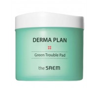 Спонж косметический The Saem Derma Plan Green Trouble Pad 70 шт