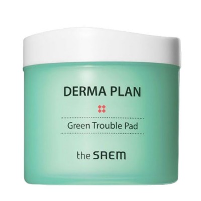 Спонж косметический The Saem Derma Plan Green Trouble Pad 70 шт