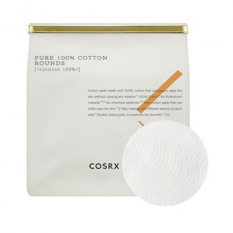 Хлопковые пады COSRX Pure 100% Cotton Rounds 80 шт купить
