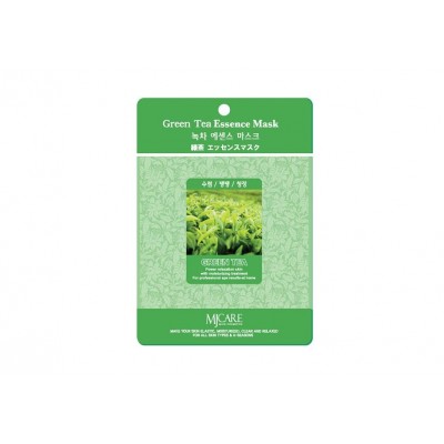 Маска тканевая для лица Зеленый чай Mijin Green Tea Essence Mask 23гр