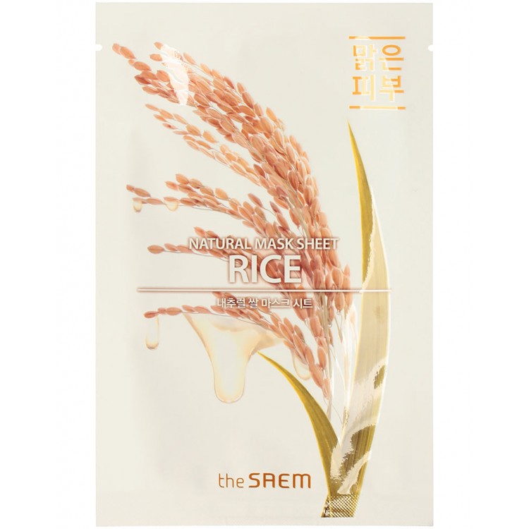 Маска на тканевой основе для лица с экстрактом риса The Saem Natural Rice Mask Sheet 21мл