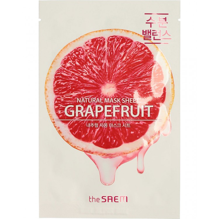 Маска на тканевой основе для лица N с экстрактом грейпфрута The Saem Natural Grapefruit Mask Sheet 21мл