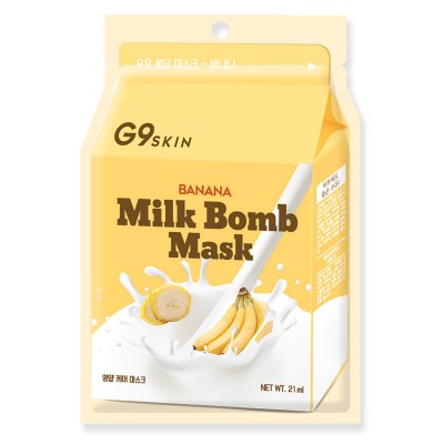 Маска для лица тканевая G9SKIN MILK BOMB MASK-Banana 25мл