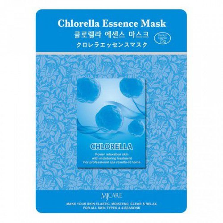 Маска тканевая для лица Хлорелла Mijin Chlorella Essence Mask 23гр 8809220800573