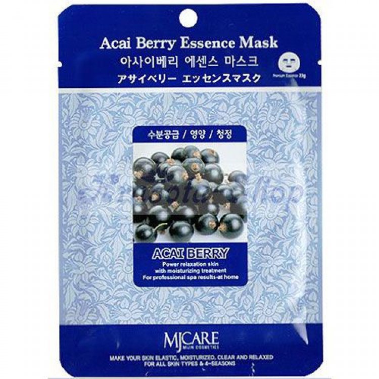 Маска тканевая для лица Ягоды асаи Mijin Acai Berry Essence Mask 23гр 8809220805981