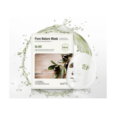 Маска для лица тканевая Anskin Secriss Pure Nature Mask Pack-Olive 25мл