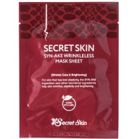 Маска для лица тканевая со змеиным ядом Secret Skin SYN-AKE WRINKLELESS MASK SHEET 20гр