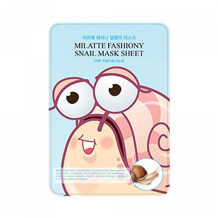 Маска тканевая с экстрактом слизи улитки Milatte Fashiony Snail Mask Sheet купить