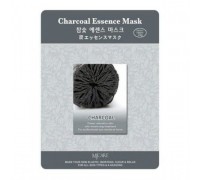 Маска тканевая для лица Древесный уголь Mijin Charcoal Essence Mask 23гр