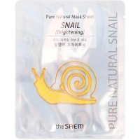 Маска на тканевой основе для лица улиточная (сияние) The Saem Pure Natural Mask Sheet [Snail Brightening ] 20мл