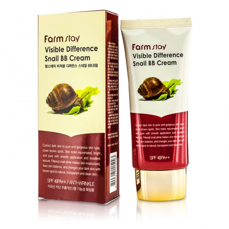 Крем ББ восстанавливающий улиточный FarmStay Visible Difference Snail BB Cream 50г купить
